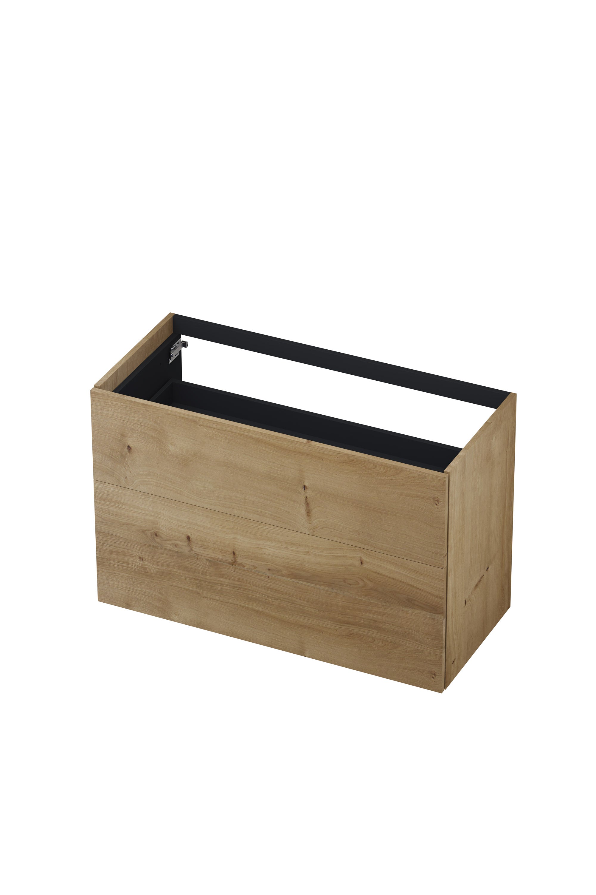 Ink onderkast 100x45cm - push to open - 2 lades - fineer ash grey