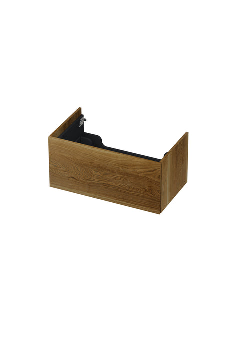 Ink onderkast 80x45cm - push to open - 1 lade - massief eiken ash grey
