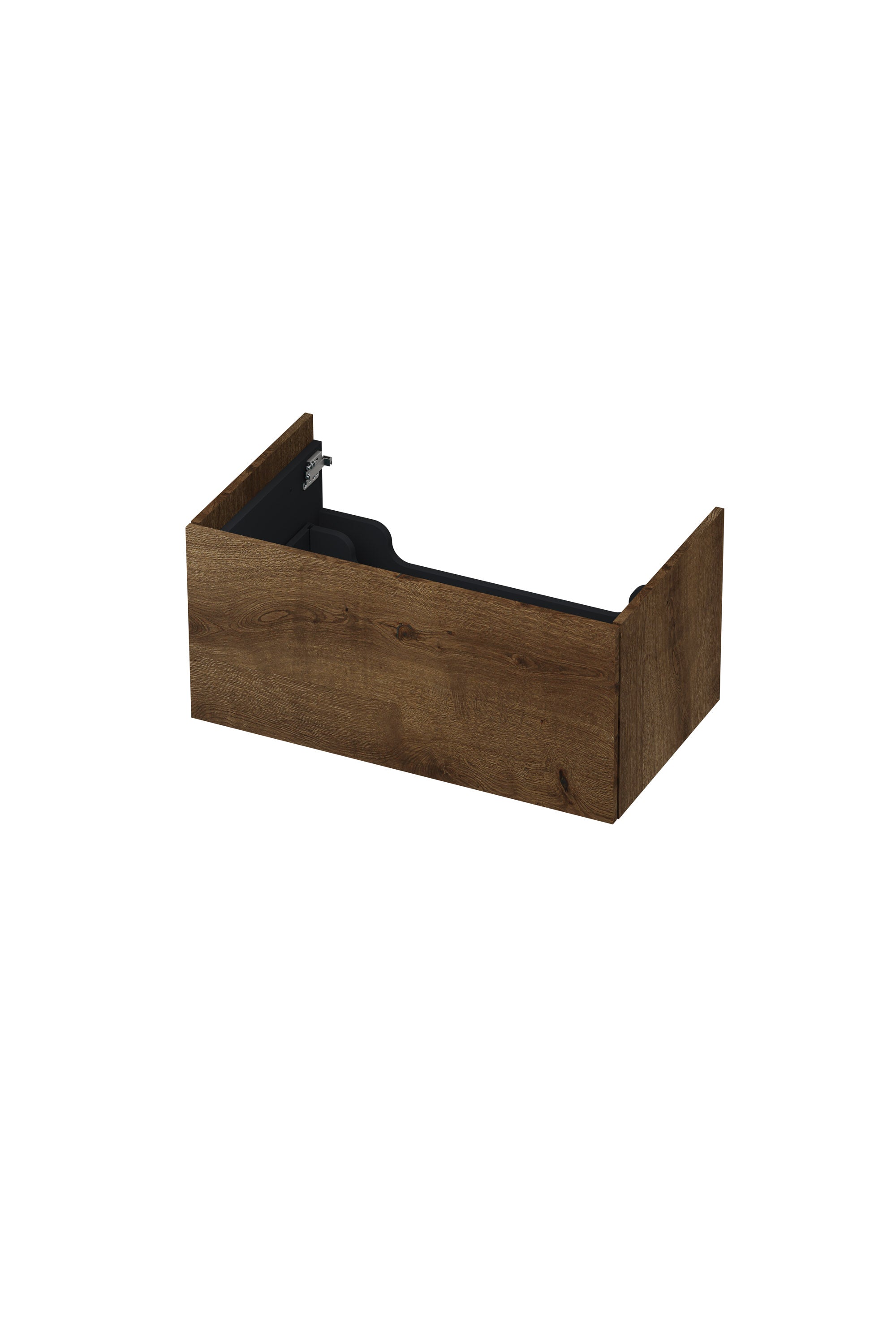 Ink onderkast 80x45cm - push to open - 1 lade - fineer chocolate