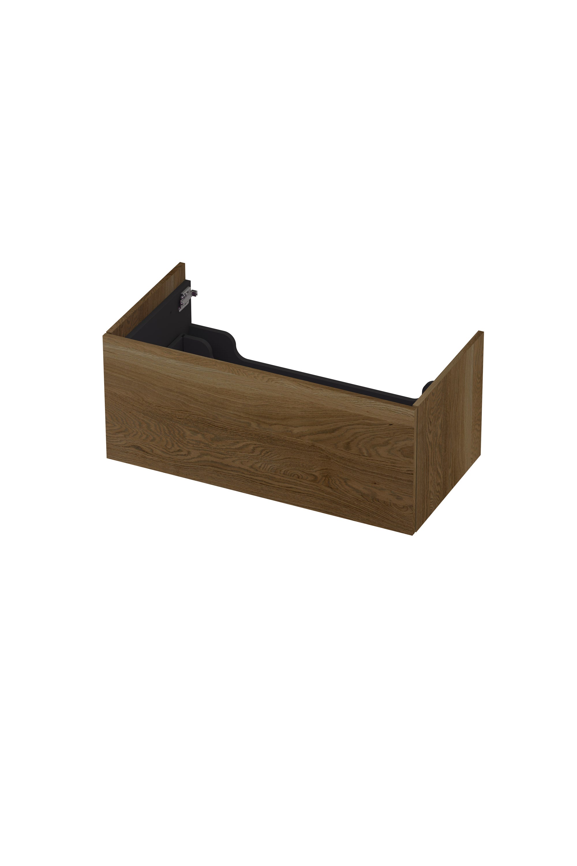 Ink onderkast 90x45cm - push to open - 1 lade - massief eiken ash grey