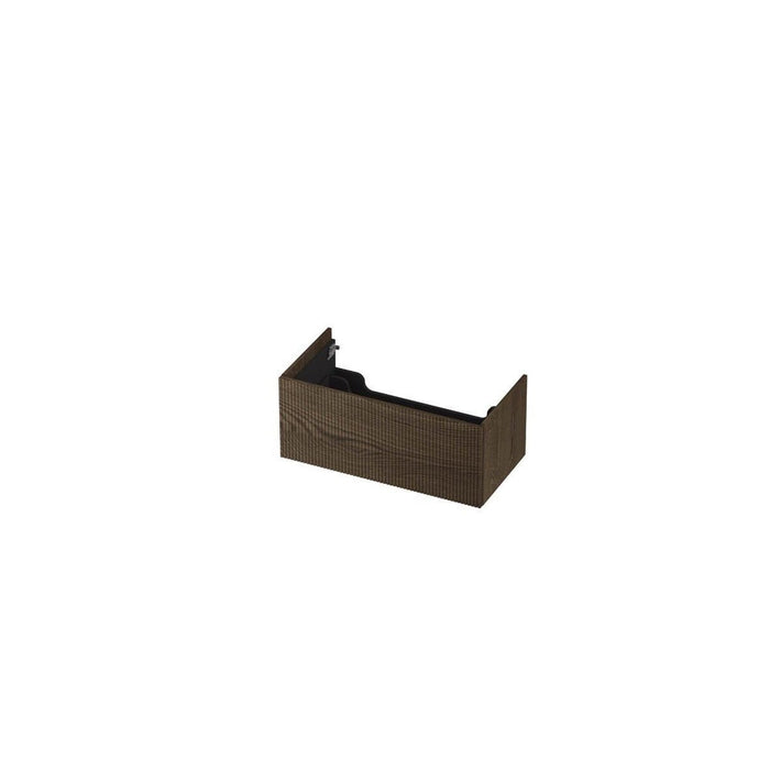 Ink onderkast 90x45cm - push to open - 1 lade - verticaal gefreesd - massief eiken charcoal