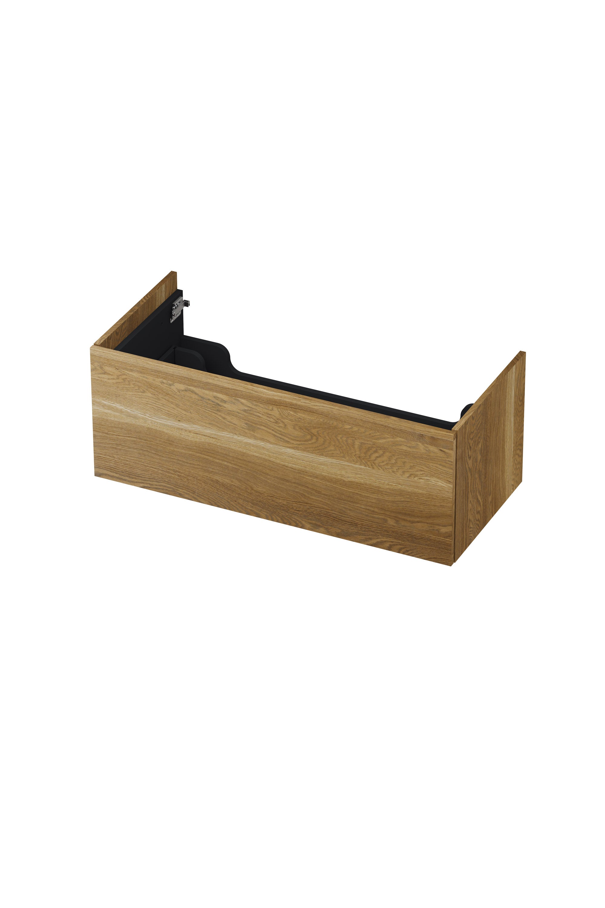 Ink onderkast 100x45cm - push to open - 1 lade - massief eiken aqua