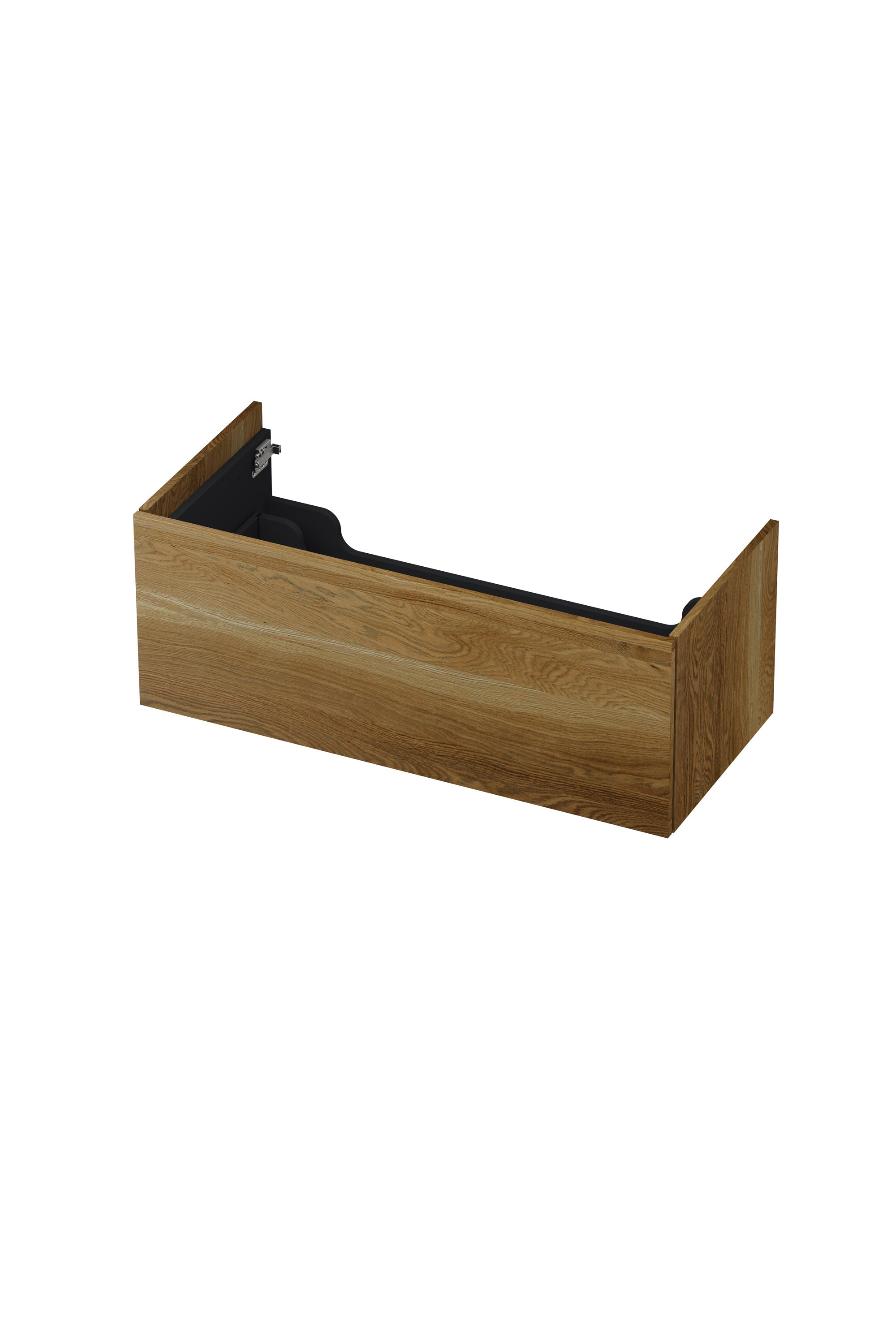 Ink onderkast 100x45cm - push to open - 1 lade - massief eiken ash grey