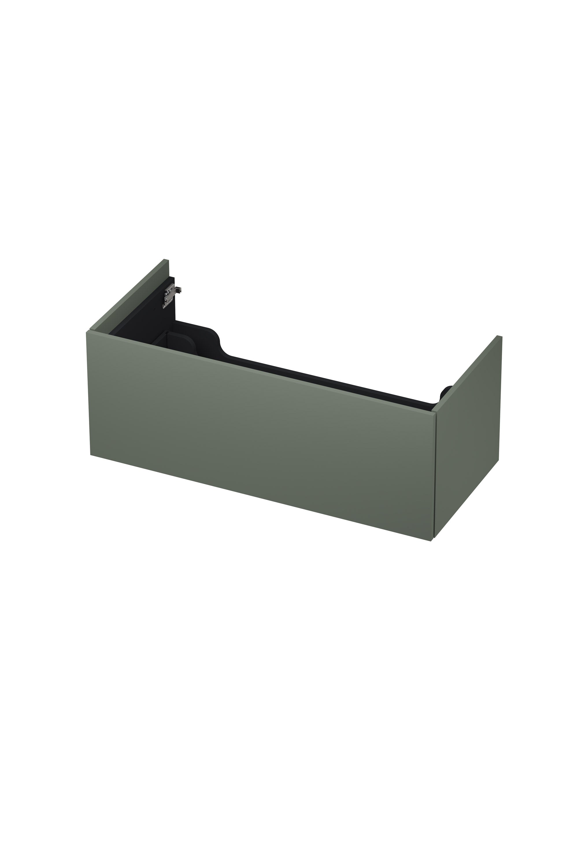 Ink onderkast 100x45cm - push to open - 1 lade - mat beton groen
