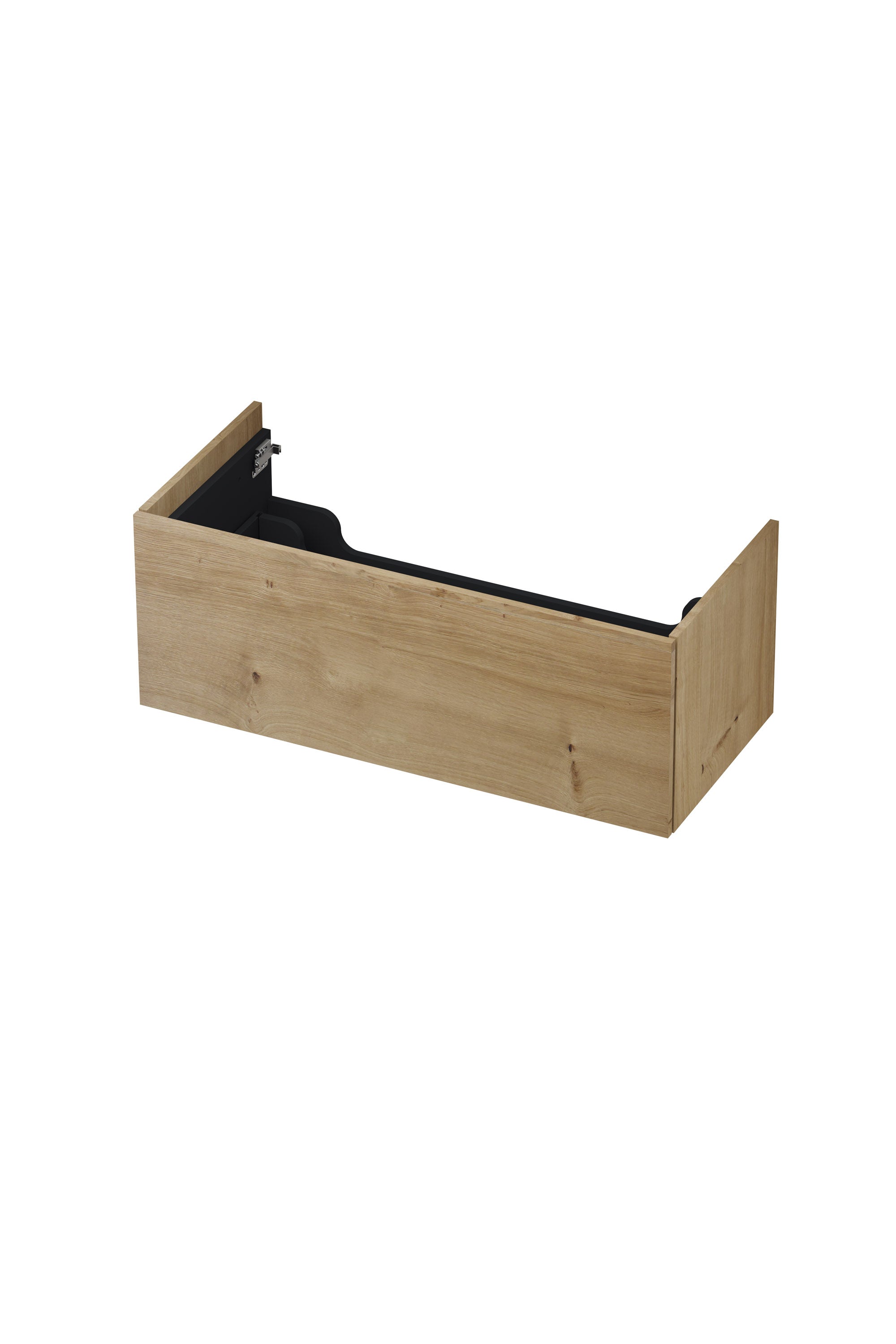Ink onderkast 100x45cm - push to open - 1 lade - fineer ash grey