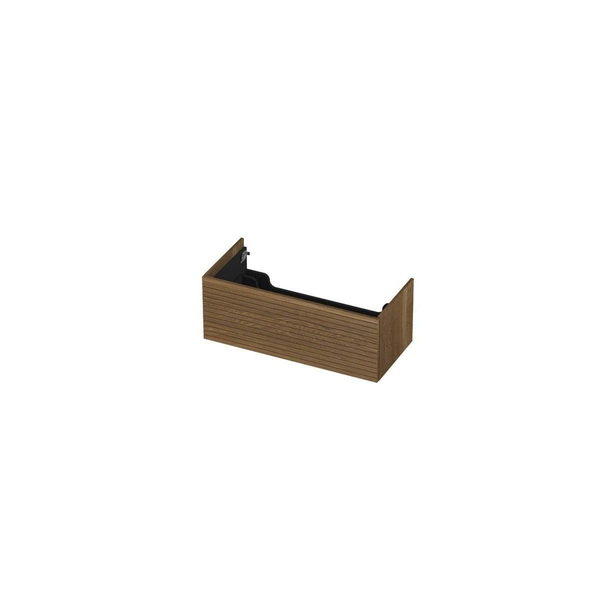 Ink onderkast 100x45cm - push to open - 1 lade - massief eiken aqua
