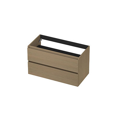 Ink onderkast 90x45cm - greeploos - 2 lades - olijf eiken
