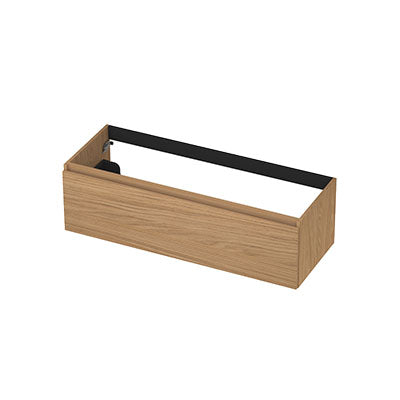 Ink onderkast 120x45cm - greeploos - 1 lade - blank eiken