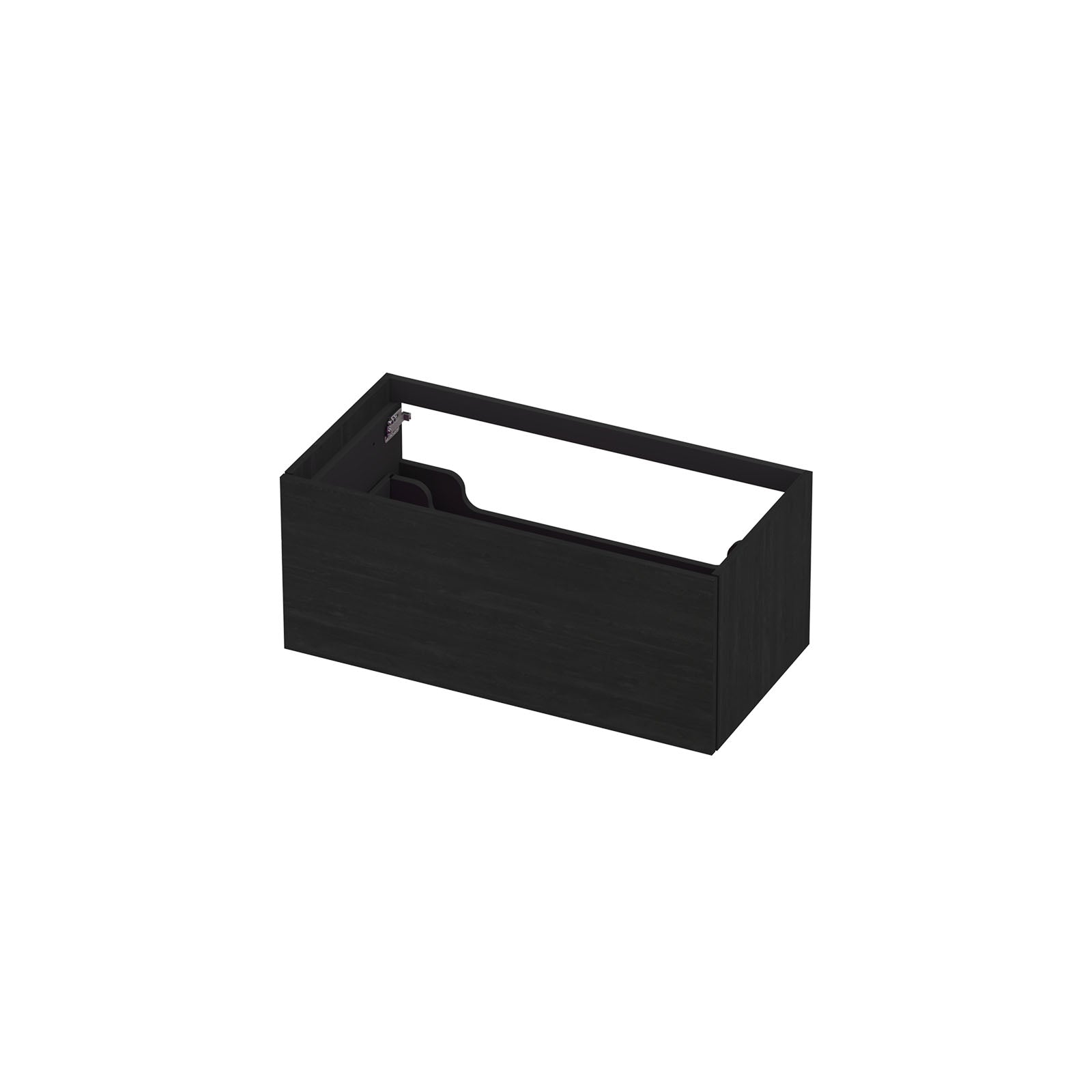 Ink onderkast 90x45cm - push to open - 1 lade - fineer matt intens black