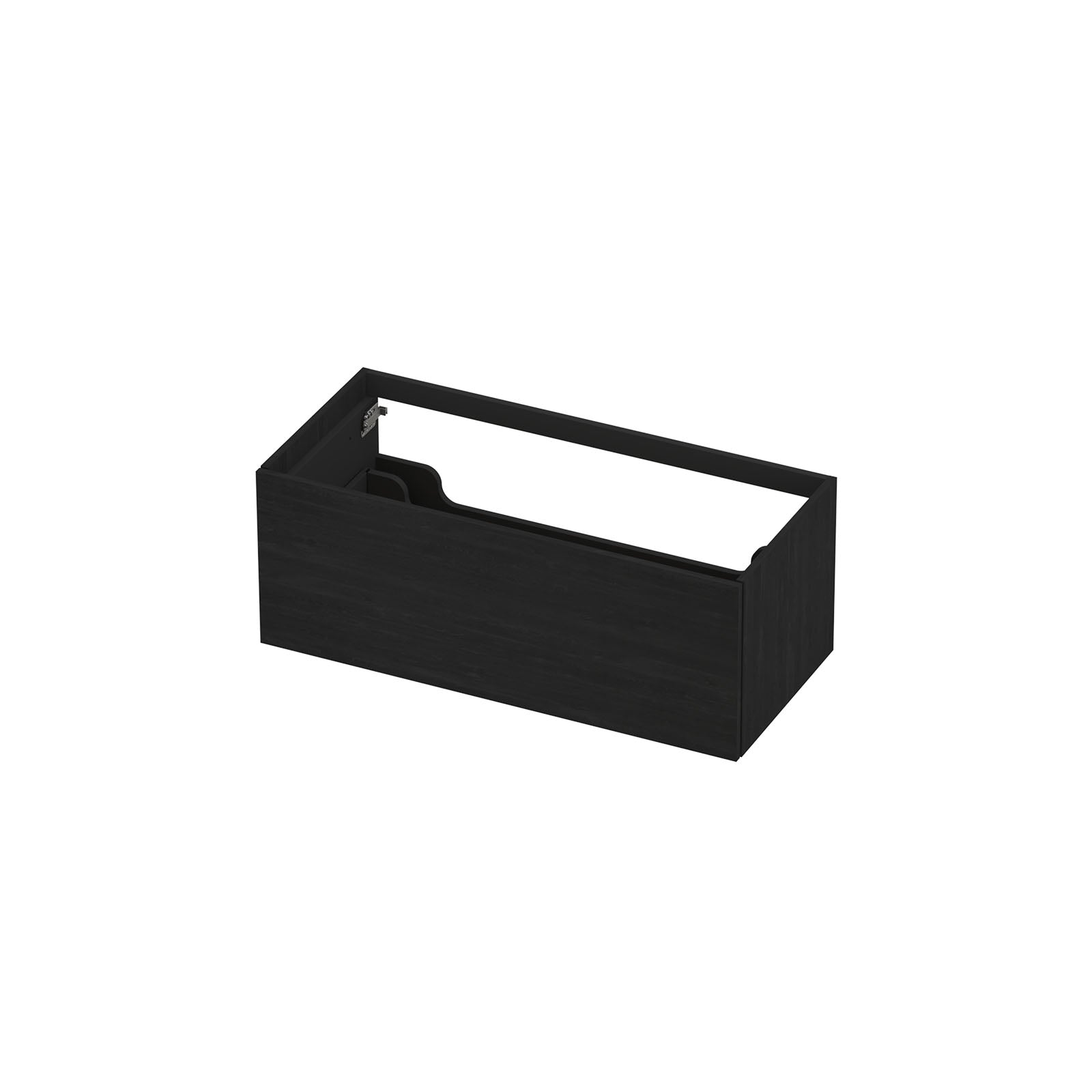 Ink onderkast 100x45cm - push to open - 1 lade - fineer matt intens black