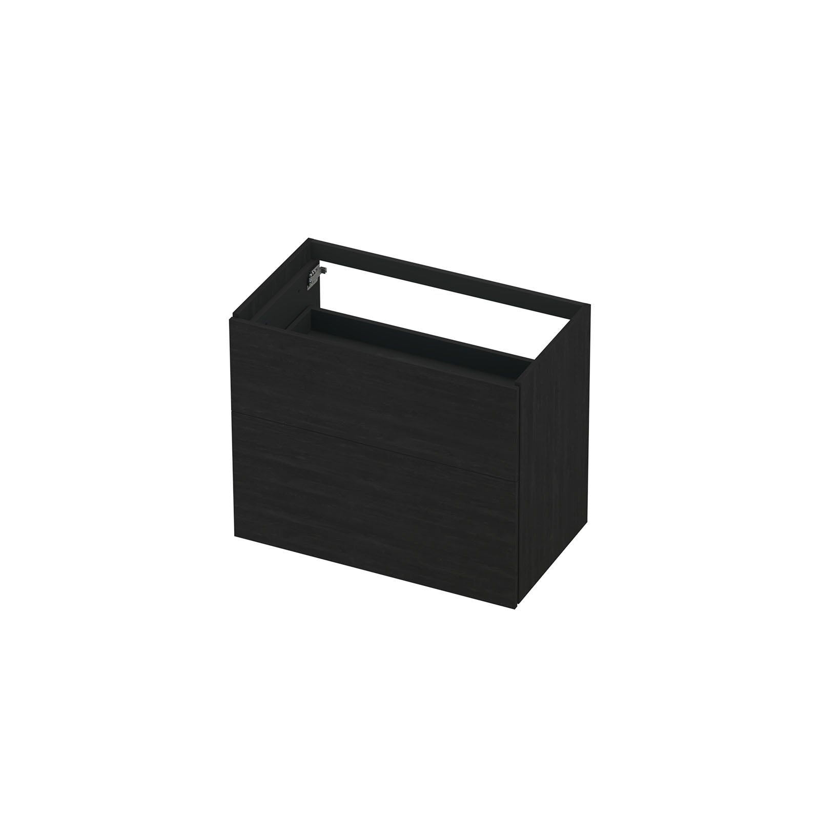 Ink onderkast 80x45cm - push to open - 2 lades - fineer matt intens black