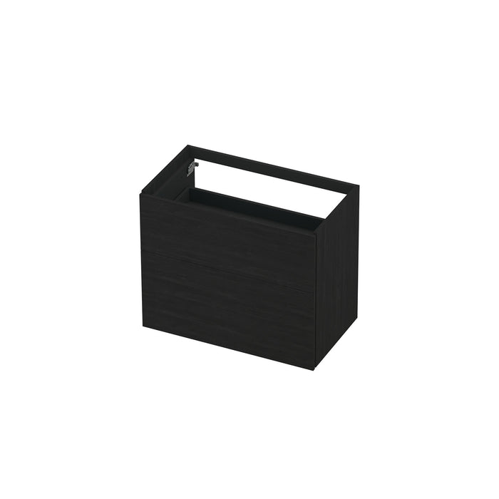 Ink onderkast 80x45cm - push to open - 2 lades - fineer matt intens black