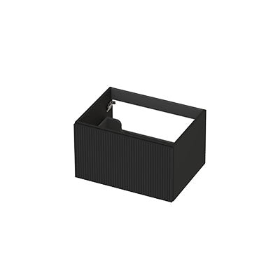 Ink onderkast 60x45cm - opbouwgreep - 1 lade - verticaal gefreesd - mat zwart
