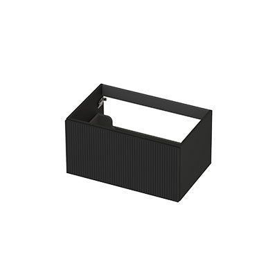 Ink onderkast 70x45cm - opbouwgreep - 1 lade - verticaal gefreesd - mat zwart