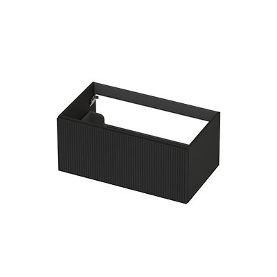 Ink onderkast 80x45cm - opbouwgreep - 1 lade - verticaal gefreesd - mat zwart