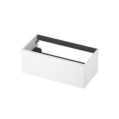 Ink onderkast 90x45cm - opbouwgreep - 1 lade - verticaal gefreesd - mat wit