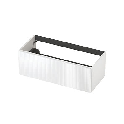 Ink onderkast 100x45cm - opbouwgreep - 1 lade - verticaal gefreesd - mat wit
