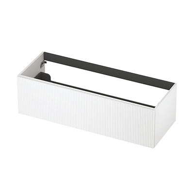 Ink onderkast 120x45cm - opbouwgreep - 1 lade - verticaal gefreesd - mat wit