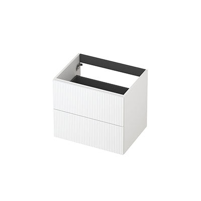 Ink onderkast 60x45cm - opbouwgreep - 2 lades - verticaal gefreesd - mat wit