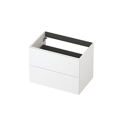 Ink onderkast 70x45cm - opbouwgreep - 2 lades - verticaal gefreesd - mat wit