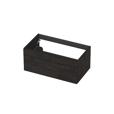 Ink onderkast 80x45cm - opbouwgreep - 1 lade -  houtskool eiken