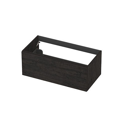 Ink onderkast 90x45cm - opbouwgreep - 1 lade -  houtskool eiken