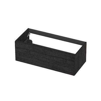 Ink onderkast 100x45cm - opbouwgreep - 1 lade -  houtskool eiken