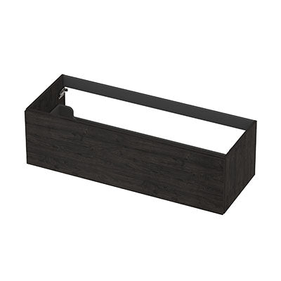 Ink onderkast 120x45cm - opbouwgreep - 1 lade -  houtskool eiken