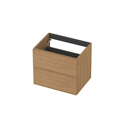 Ink onderkast 60x45cm - opbouwgreep - 2 lades - blank eiken