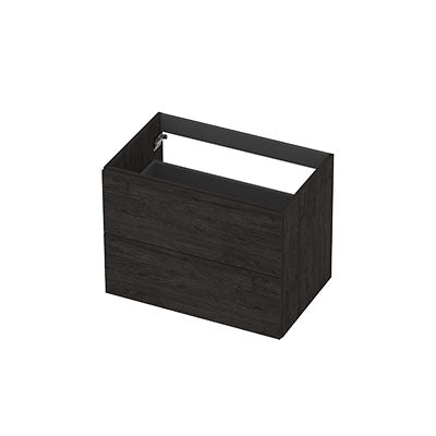 Ink onderkast 70x45cm - opbouwgreep - 2 lades - houtskool eiken