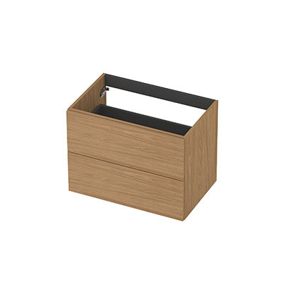 Ink onderkast 70x45cm - opbouwgreep - 2 lades - blank eiken