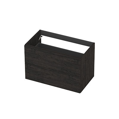 Ink onderkast 80x45cm - opbouwgreep - 2 lades - houtskool eiken