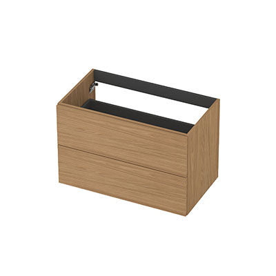 Ink onderkast 80x45cm - opbouwgreep - 2 lades - blank eiken