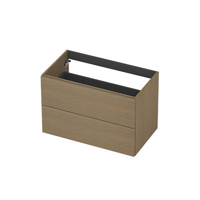 Ink onderkast 80x45cm - opbouwgreep - 2 lades - olijf eiken