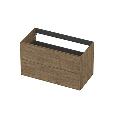 Ink onderkast 90x45cm - opbouwgreep - 2 lades - naturel eiken