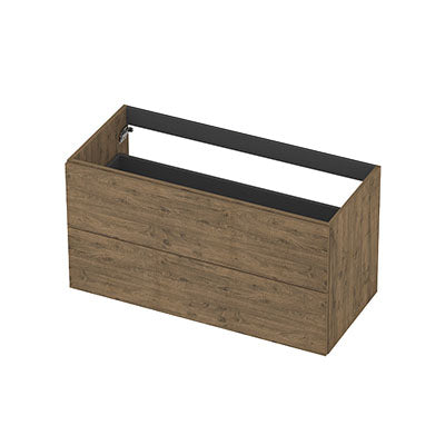 Ink onderkast 100x45cm - opbouwgreep - 2 lades - naturel eiken