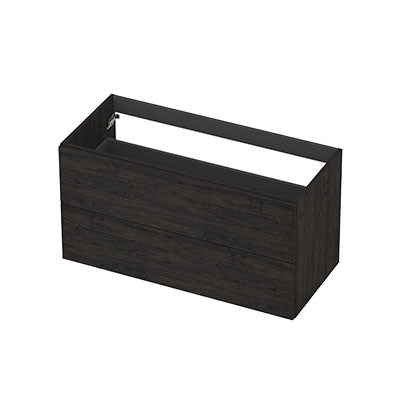 Ink onderkast 100x45cm - opbouwgreep - 2 lades - houtskool eiken