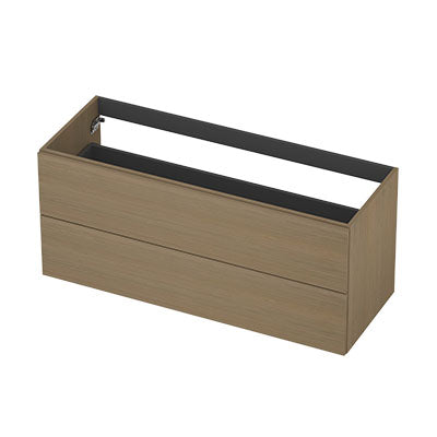 Ink onderkast 120x45cm - opbouwgreep - 2 lades - olijf eiken
