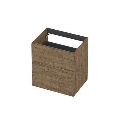 Ink onderkast 60x45cm - opbouwgreep - 2 lades asymmetrisch -  naturel eiken