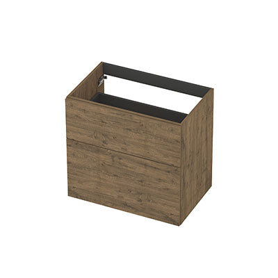 Ink onderkast 70x45cm - opbouwgreep - 2 lades asymmetrisch -  naturel eiken
