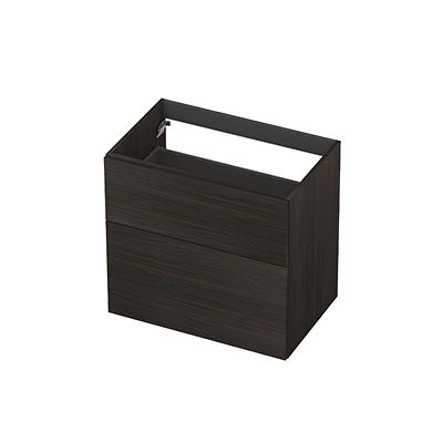 Ink onderkast 70x45cm - opbouwgreep - 2 lades asymmetrisch -  intens eiken