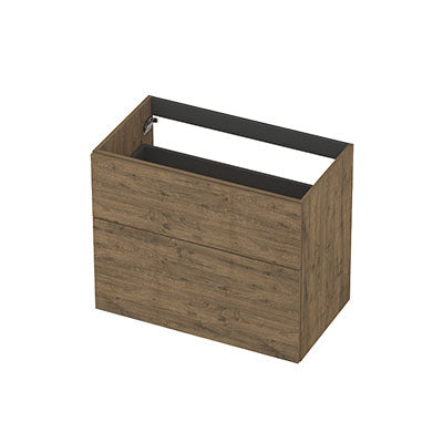 Ink onderkast 80x45cm - opbouwgreep - 2 lades asymmetrisch - naturel eiken