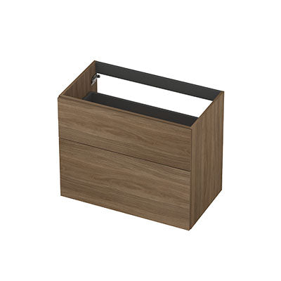 Ink onderkast 80x45cm - opbouwgreep - 2 lades asymmetrisch - zuiver eiken