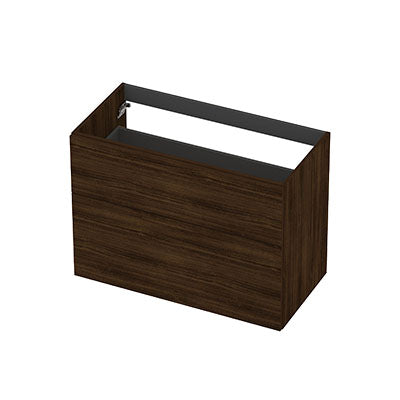 Ink onderkast 90x45cm - opbouwgreep - 2 lades asymmetrisch - koper eiken