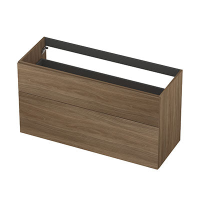 Ink onderkast 120x45cm - opbouwgreep - 2 lades asymmetrisch - zuiver eiken