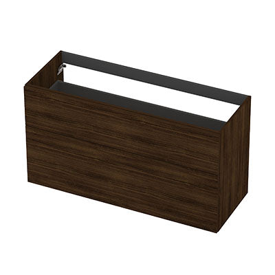 Ink onderkast 120x45cm - opbouwgreep - 2 lades asymmetrisch - koper eiken