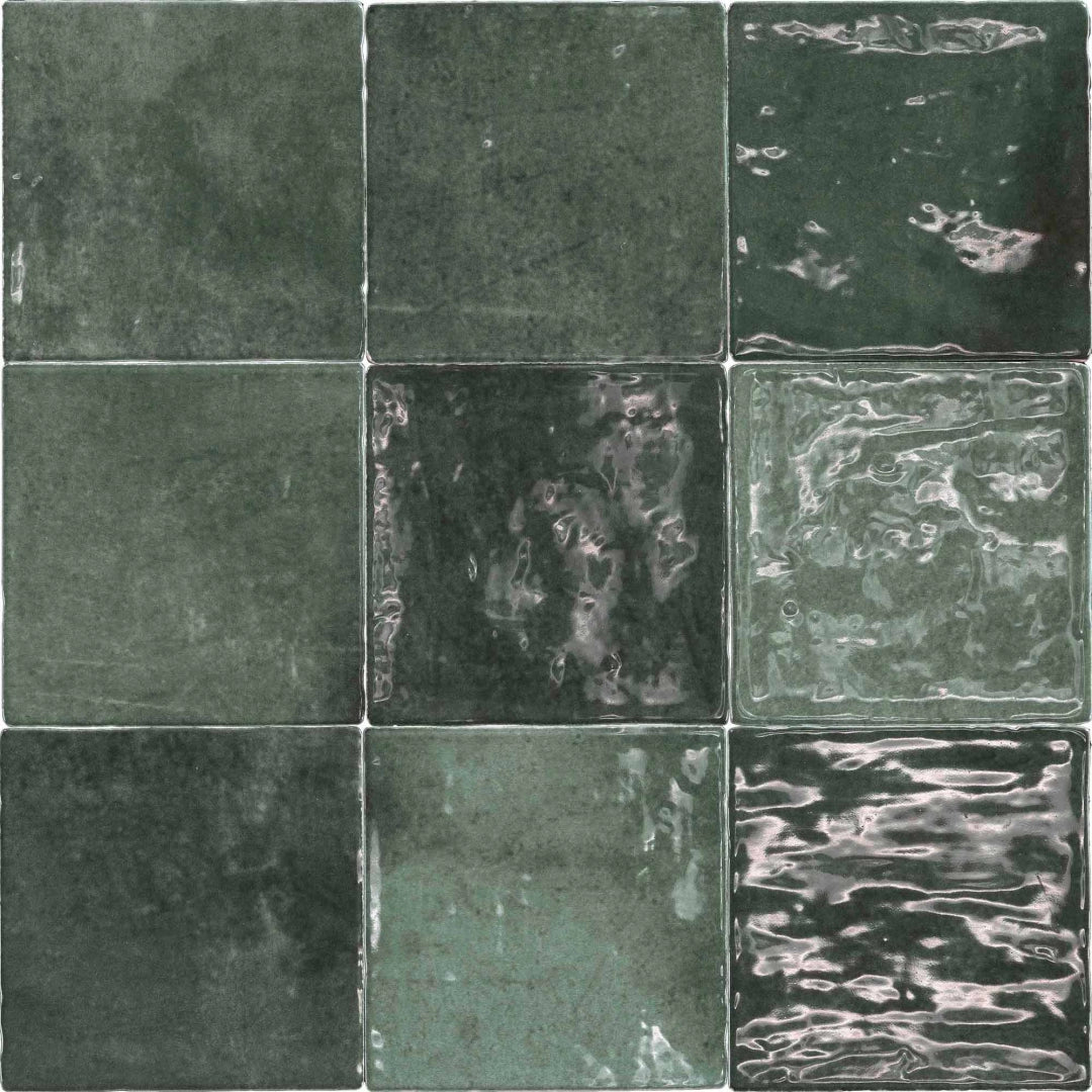 Class Tile, Mycolors - CEMYC010001 - Verde Oscuro, Natural, 10x10cm, 10.00mm, Rett.
