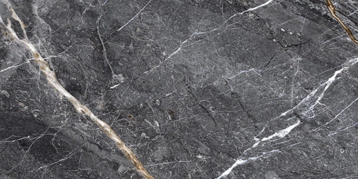 Ceramiche Supergres, Purity Of Marble - Brecce - PBX5 - Breccia Nera, Lux, 75x150cm, 9.00mm, Rett.