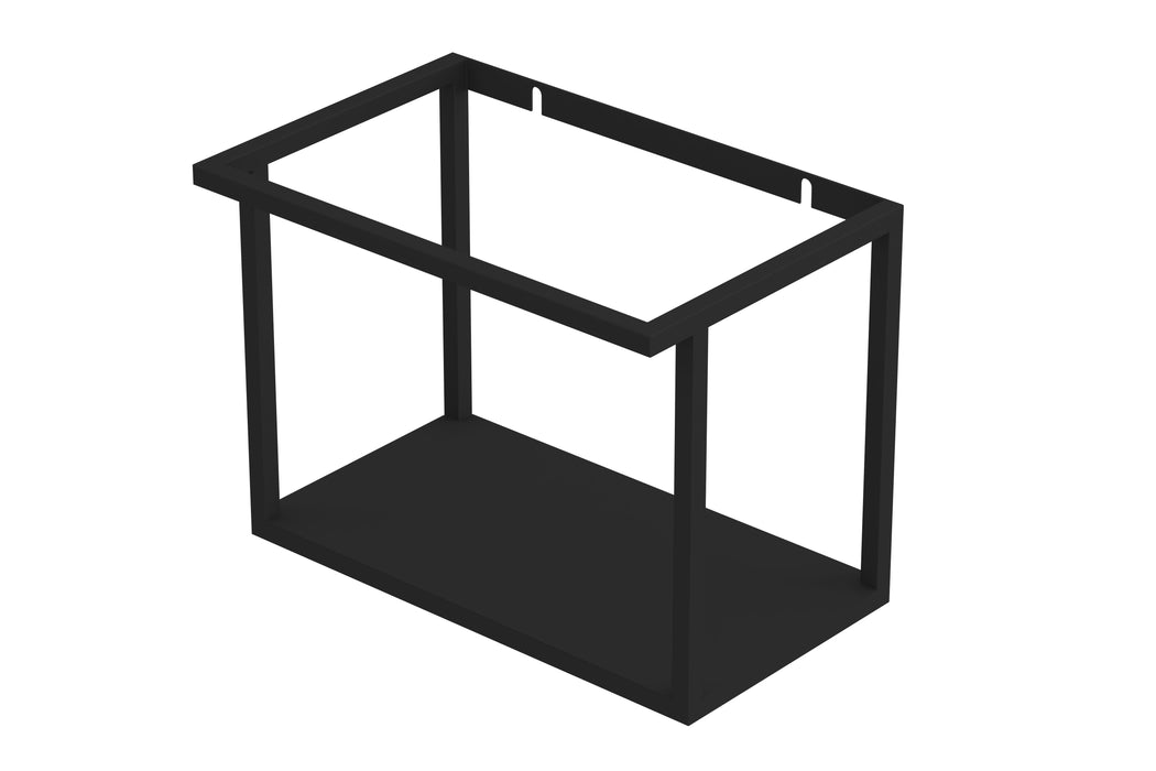 Ink Contra/Enter XL fonteinframe 40x26cm met bodemplaat en handdoekhouder - mat zwart