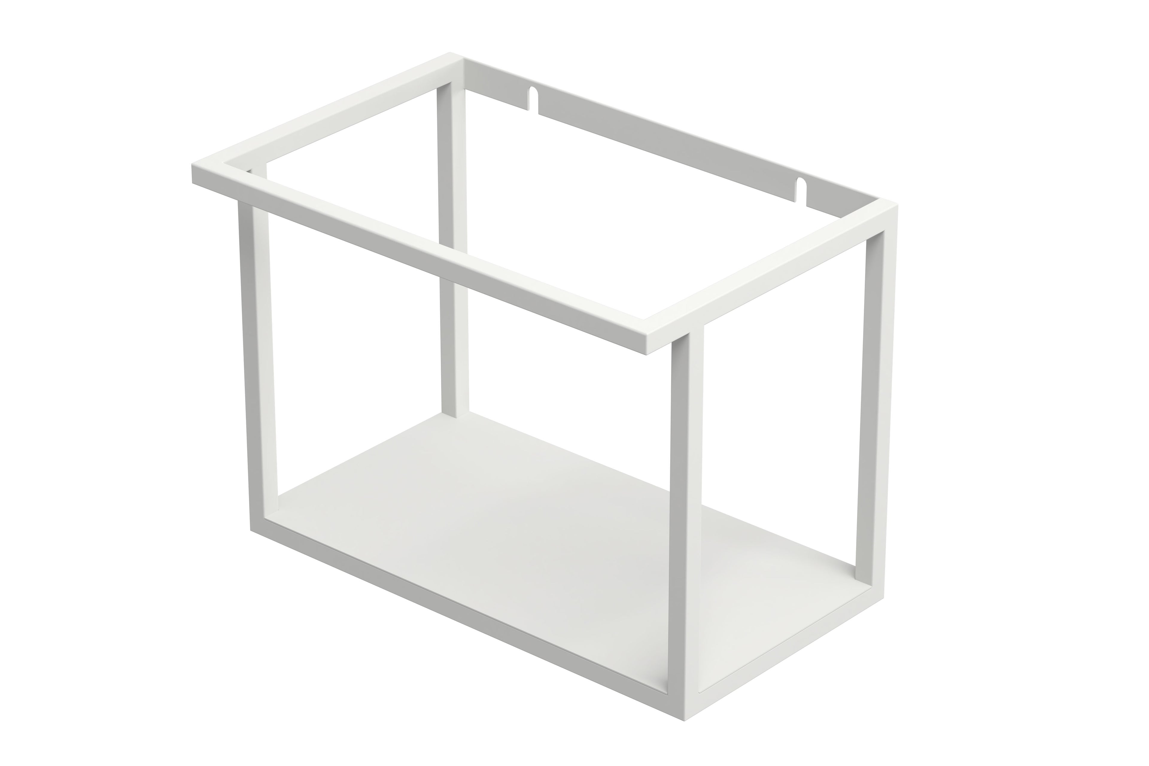 Ink Contra/Enter XL fonteinframe 40x26cm met bodemplaat en handdoekhouder - mat wit